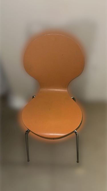 Patientenstuhl aus Holz Orange