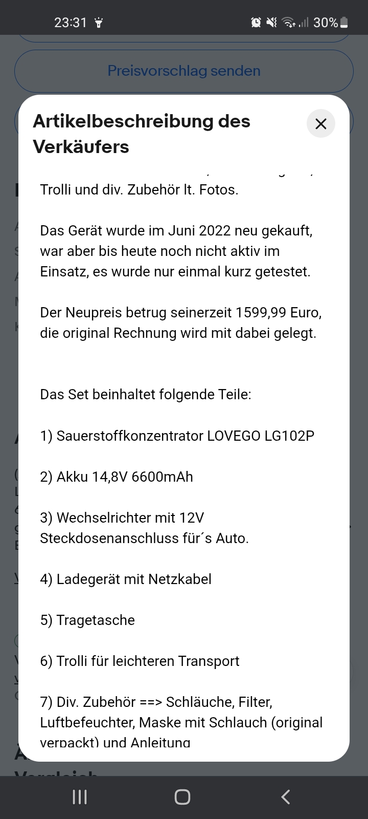 Sauerstoffkonzentrator  - Bild 2