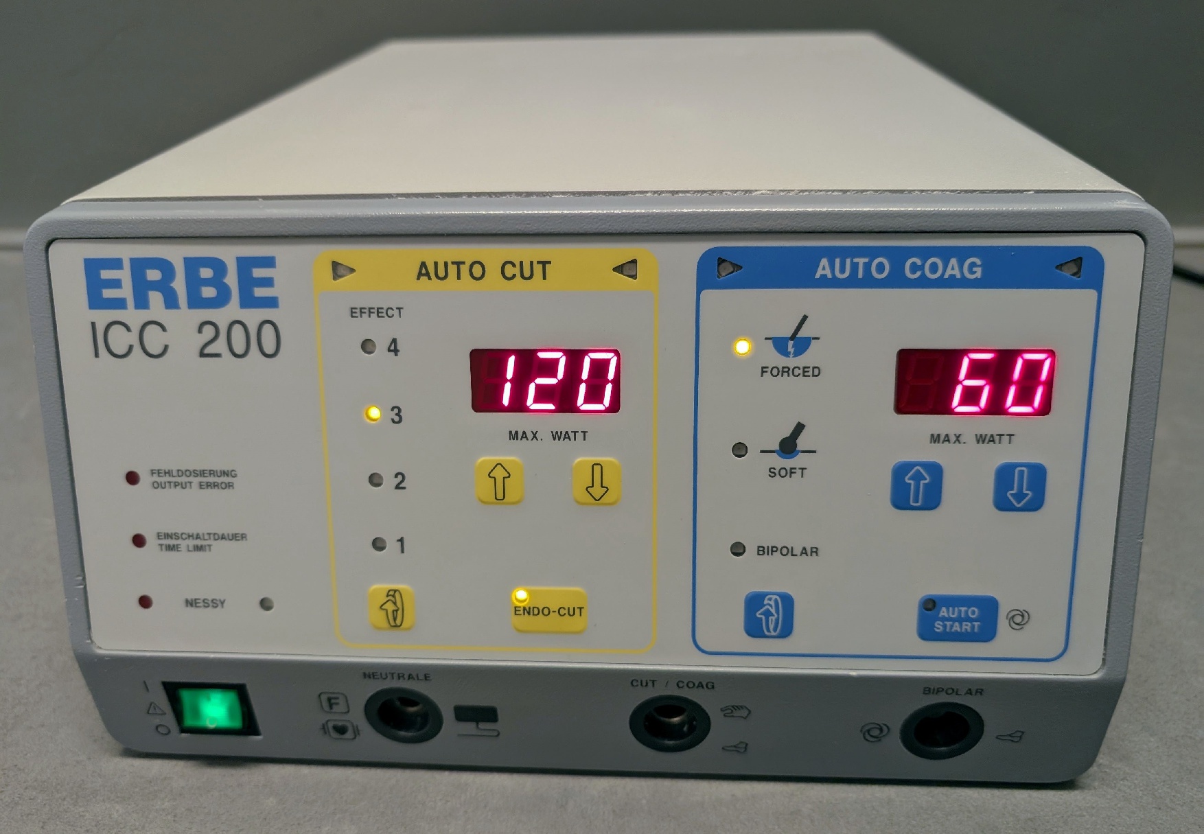 Erbe ICC 200 HF-Chirurgiegerät Prüfprotokoll - Bild 2