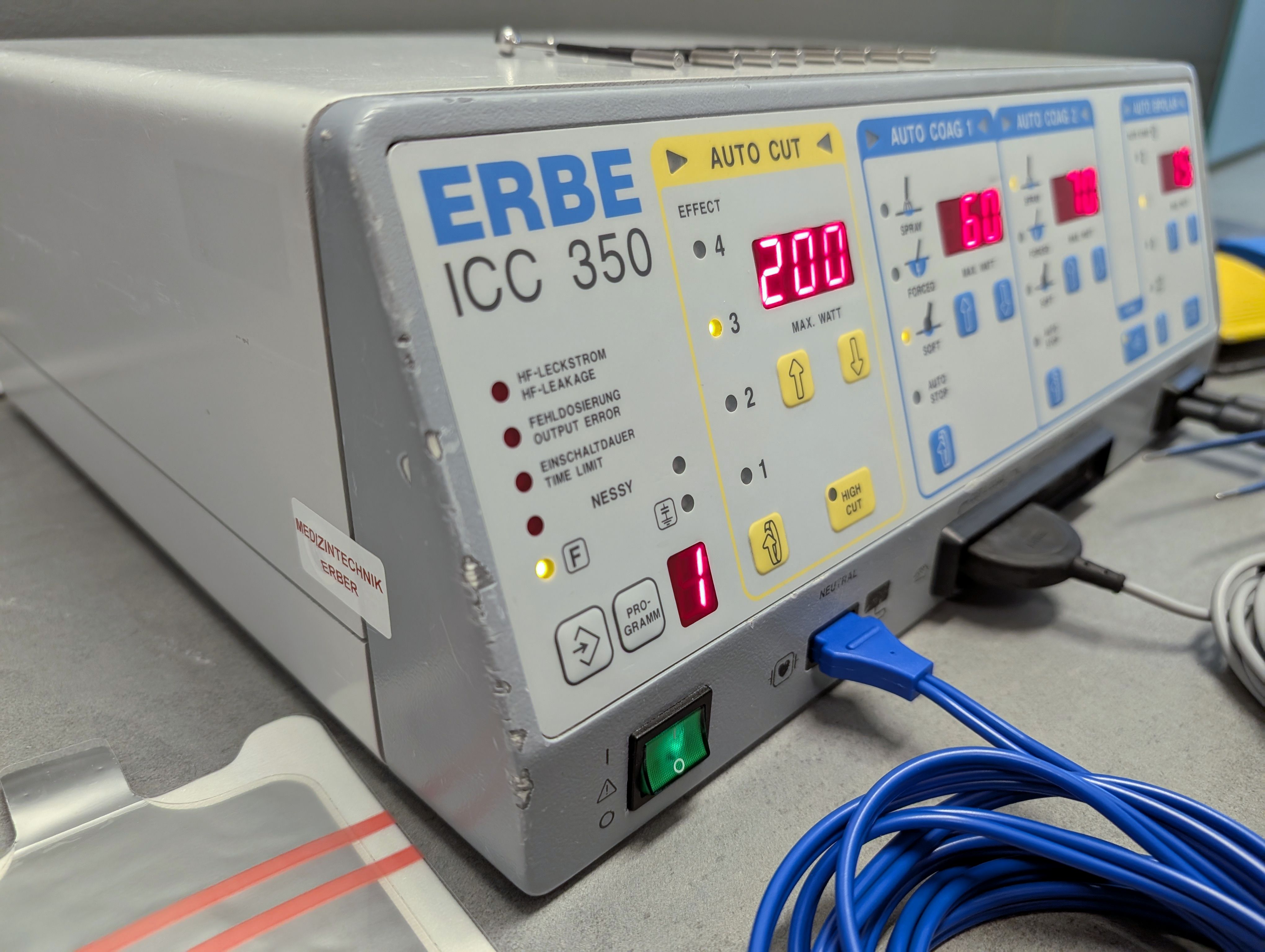 Erbe ICC 350 HF-Chirurgiegerät Prüfprotokoll - Bild 3