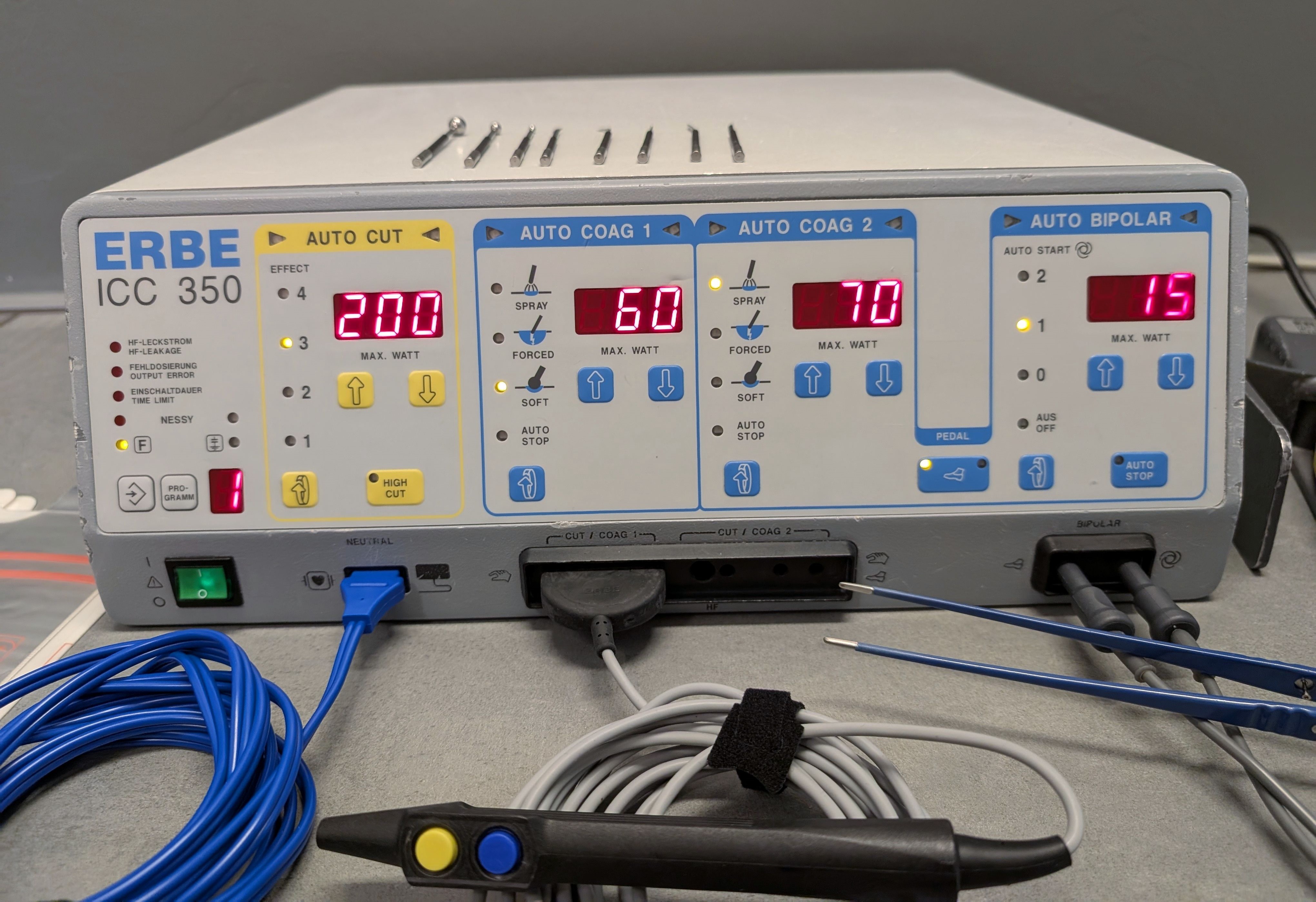 Erbe ICC 350 HF-Chirurgiegerät Prüfprotokoll - Bild 2