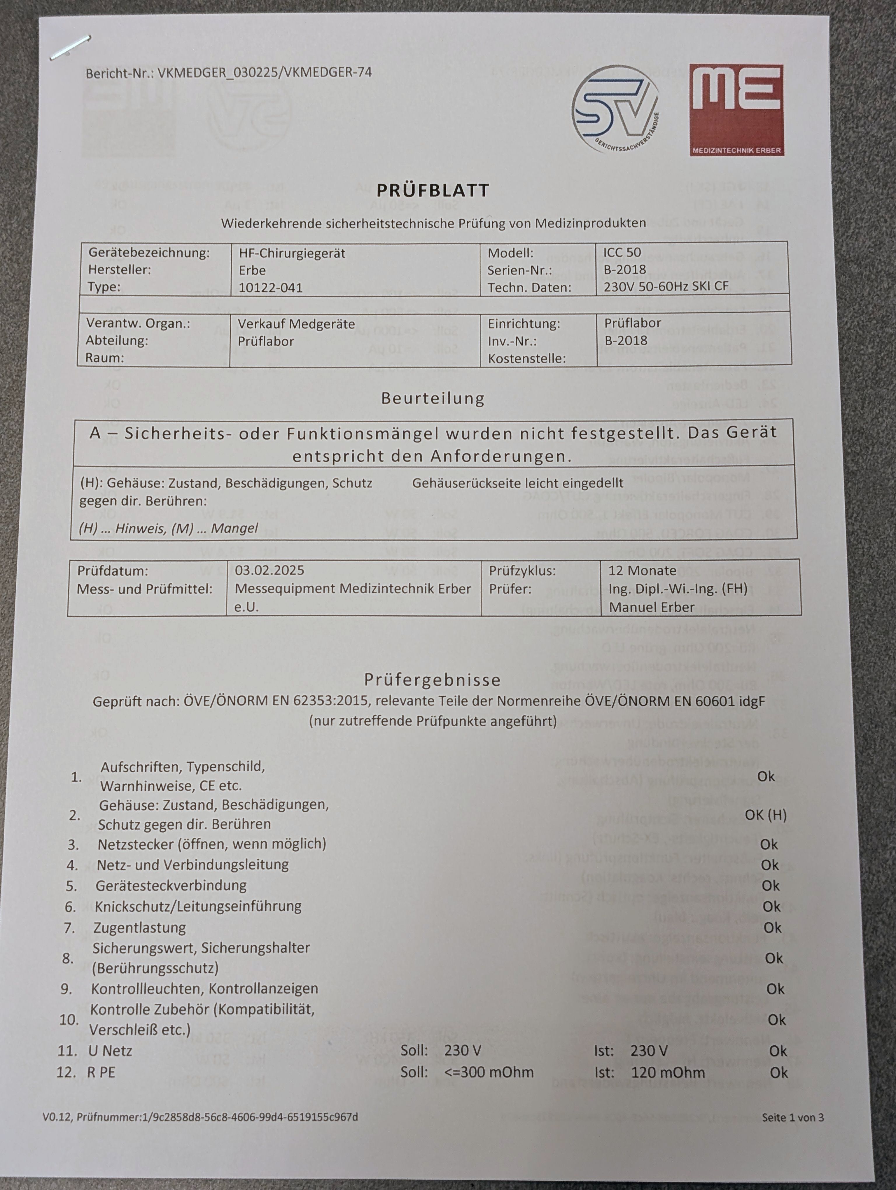 Erbe ICC 50 mit Zubehör & Prüfprotokoll - Bild 5