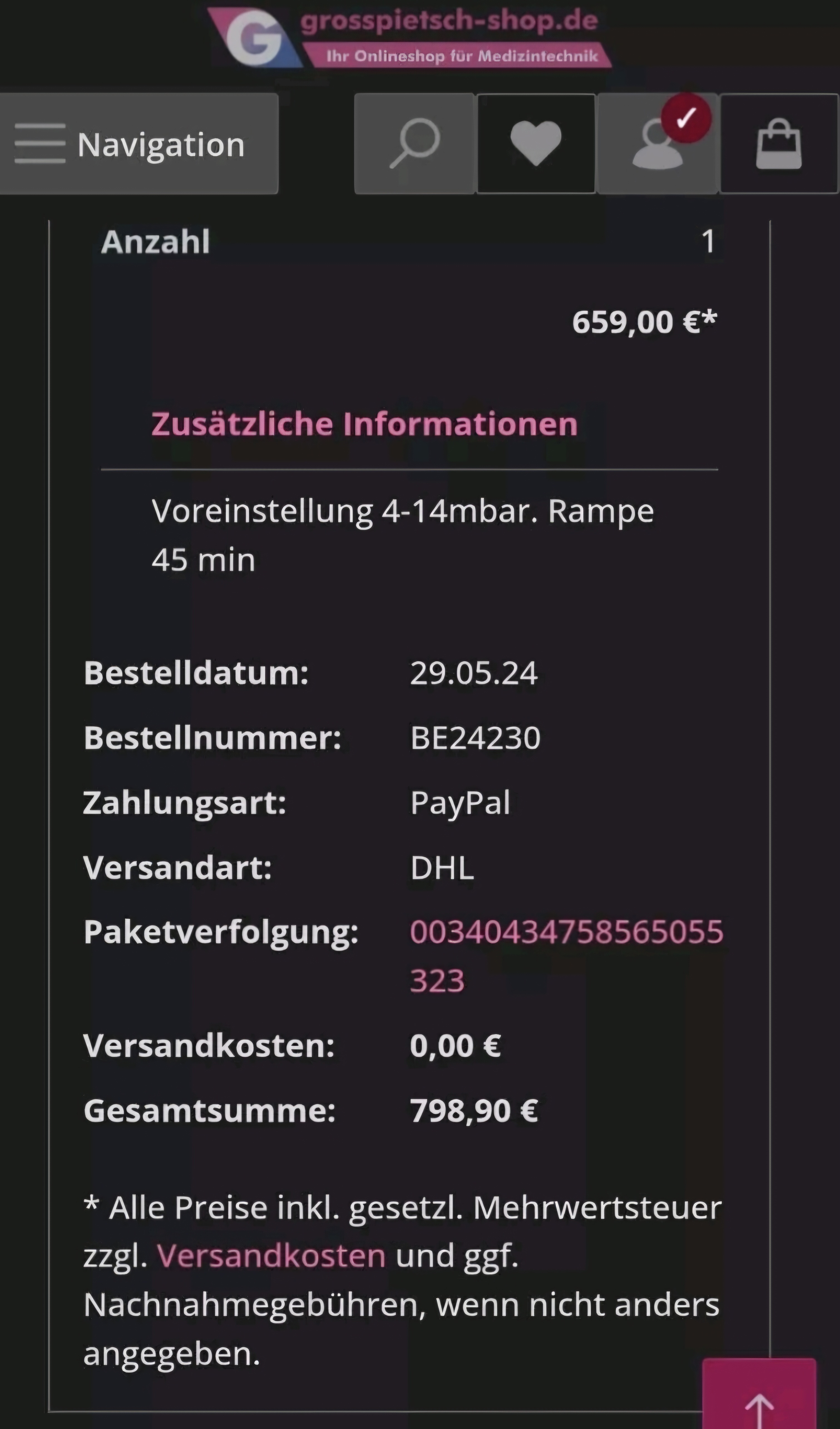 Schlaftherapiegerät Resmed Autoset 10 - Bild 4