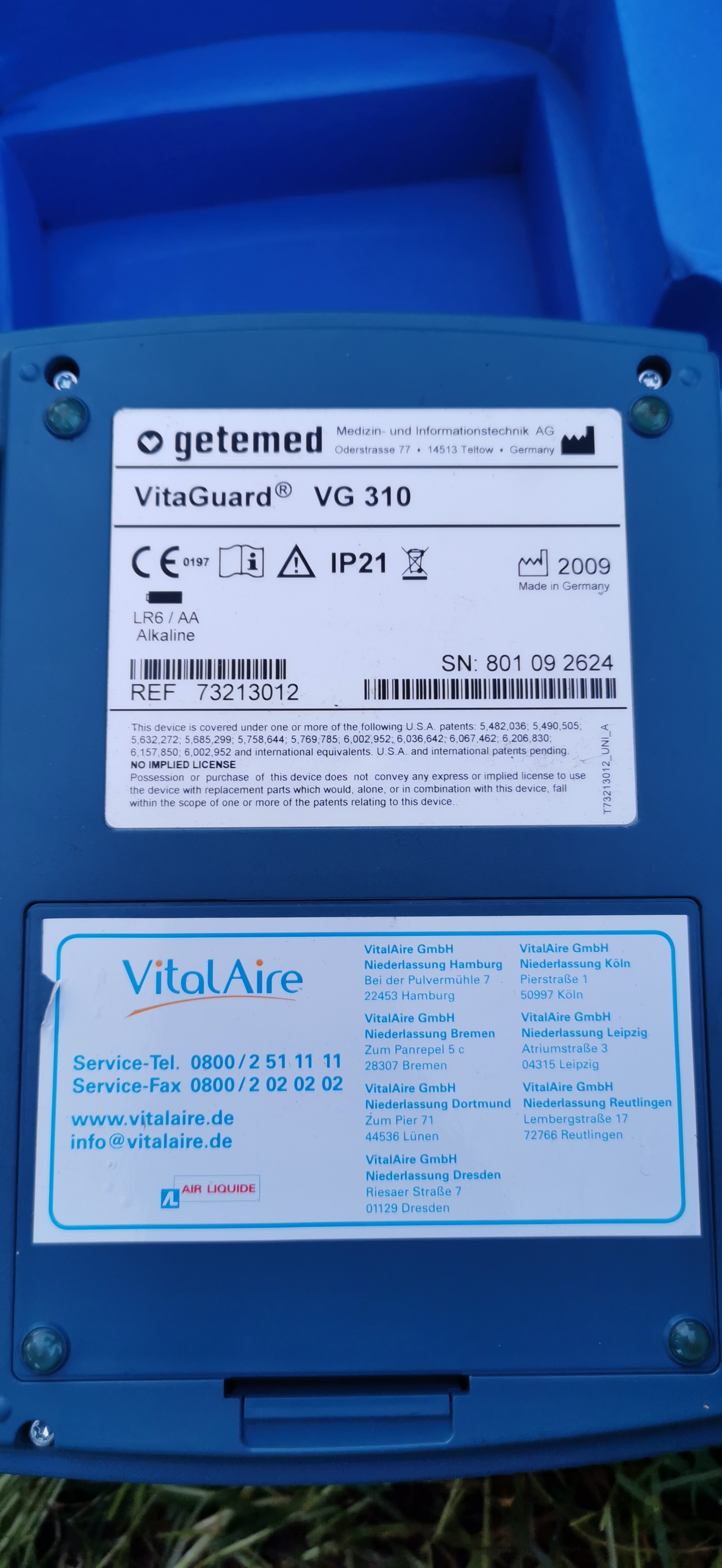Pulsoximeter VitaGuard VG310 getemed