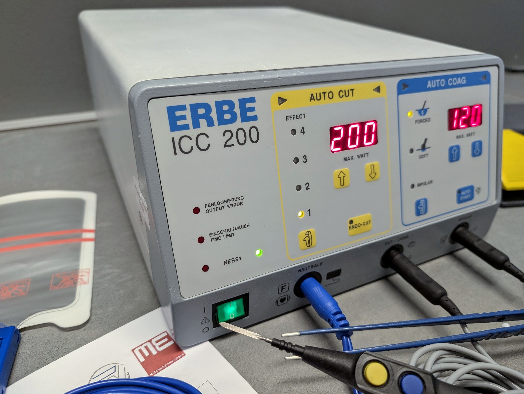 Erbe ICC 200 HF-Chirurgiegerät Prüfprotokoll - Bild 2