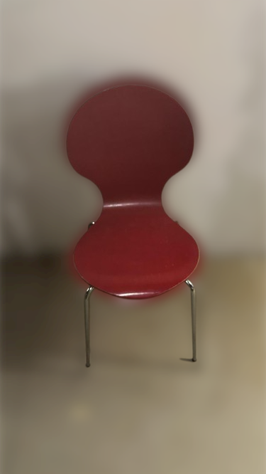 Patientenstuhl aus Holz Rot