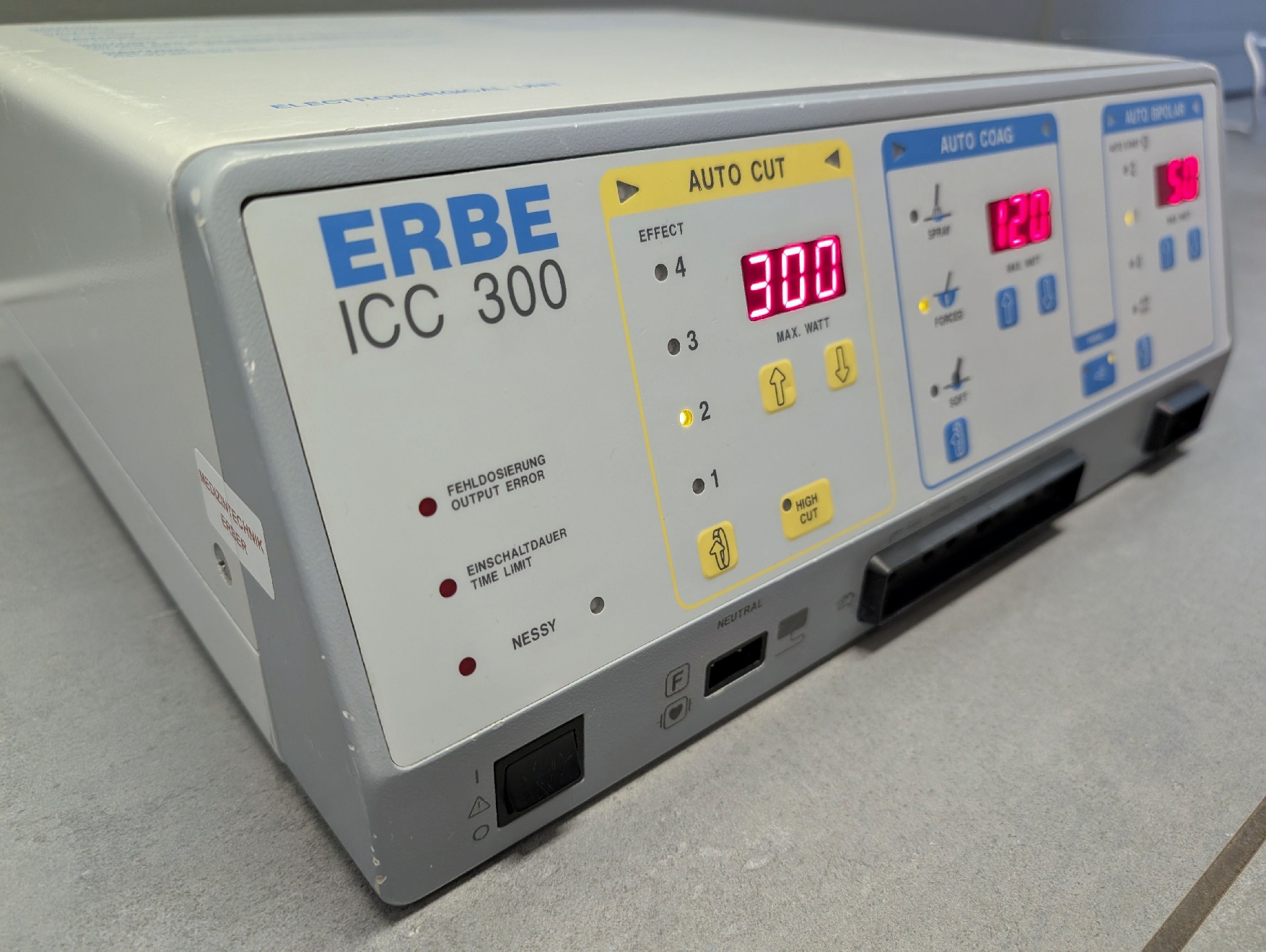 Erbe ICC 300 HF-Chirurgiegerät Prüfprotokoll - Bild 2