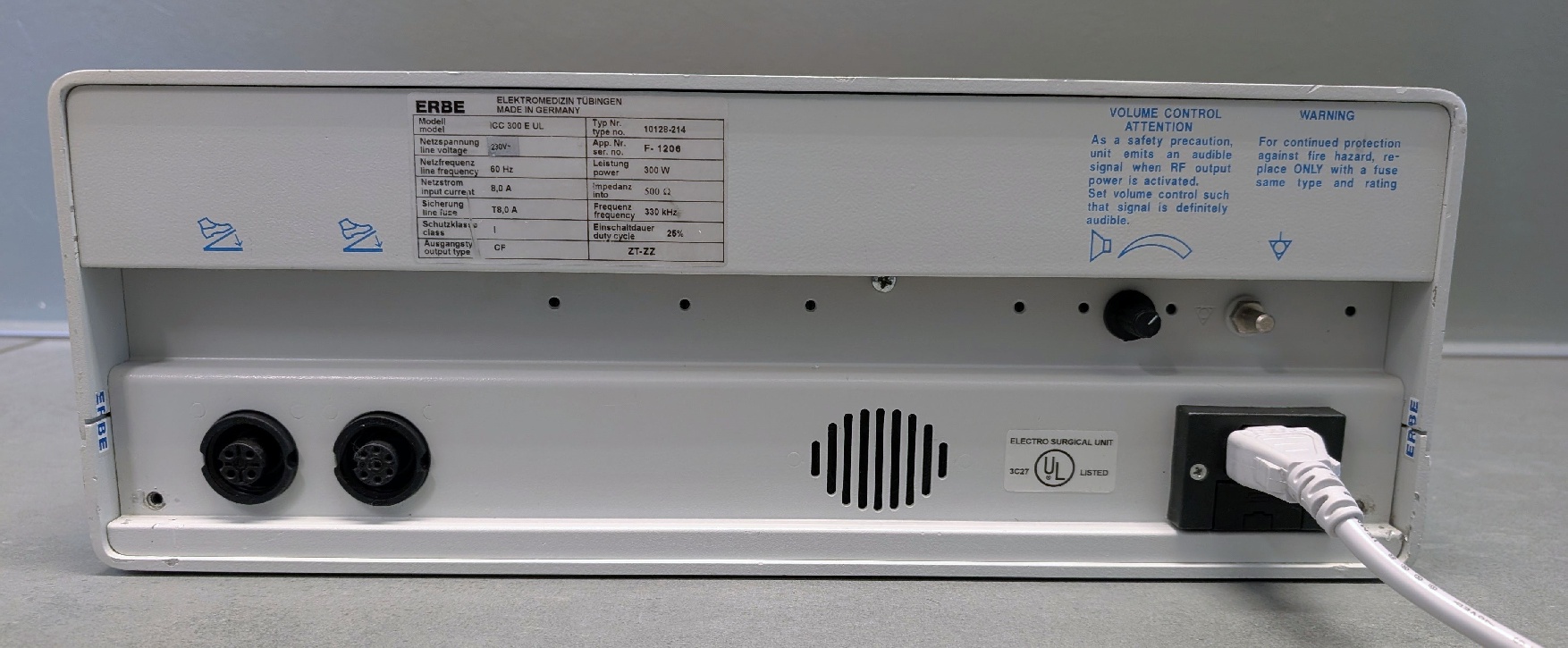 Erbe ICC 300 HF-Chirurgiegerät Prüfprotokoll - Bild 4