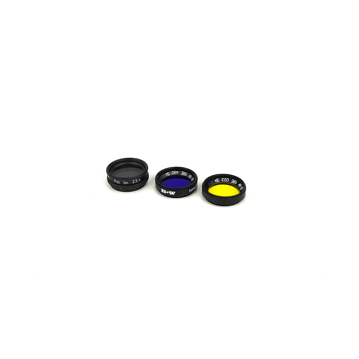 Farblinsenset Schott B+W 19E023 3x / Schott 19E480 5x/ heliopan E19 P, 107,10 €