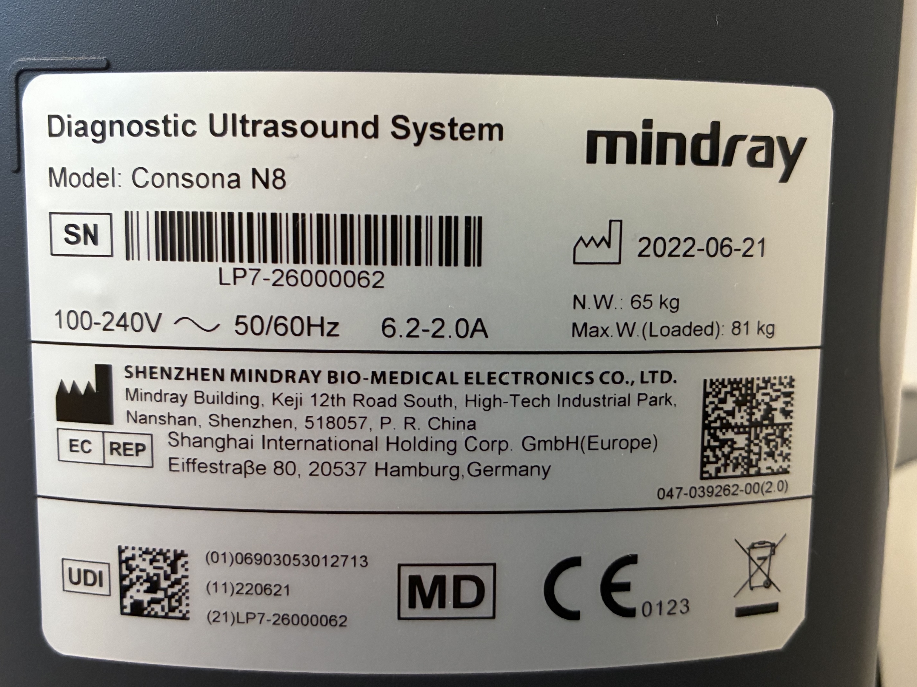 Ultraschallgerät Mindray Consona N8 zu verkaufen - Bild 4