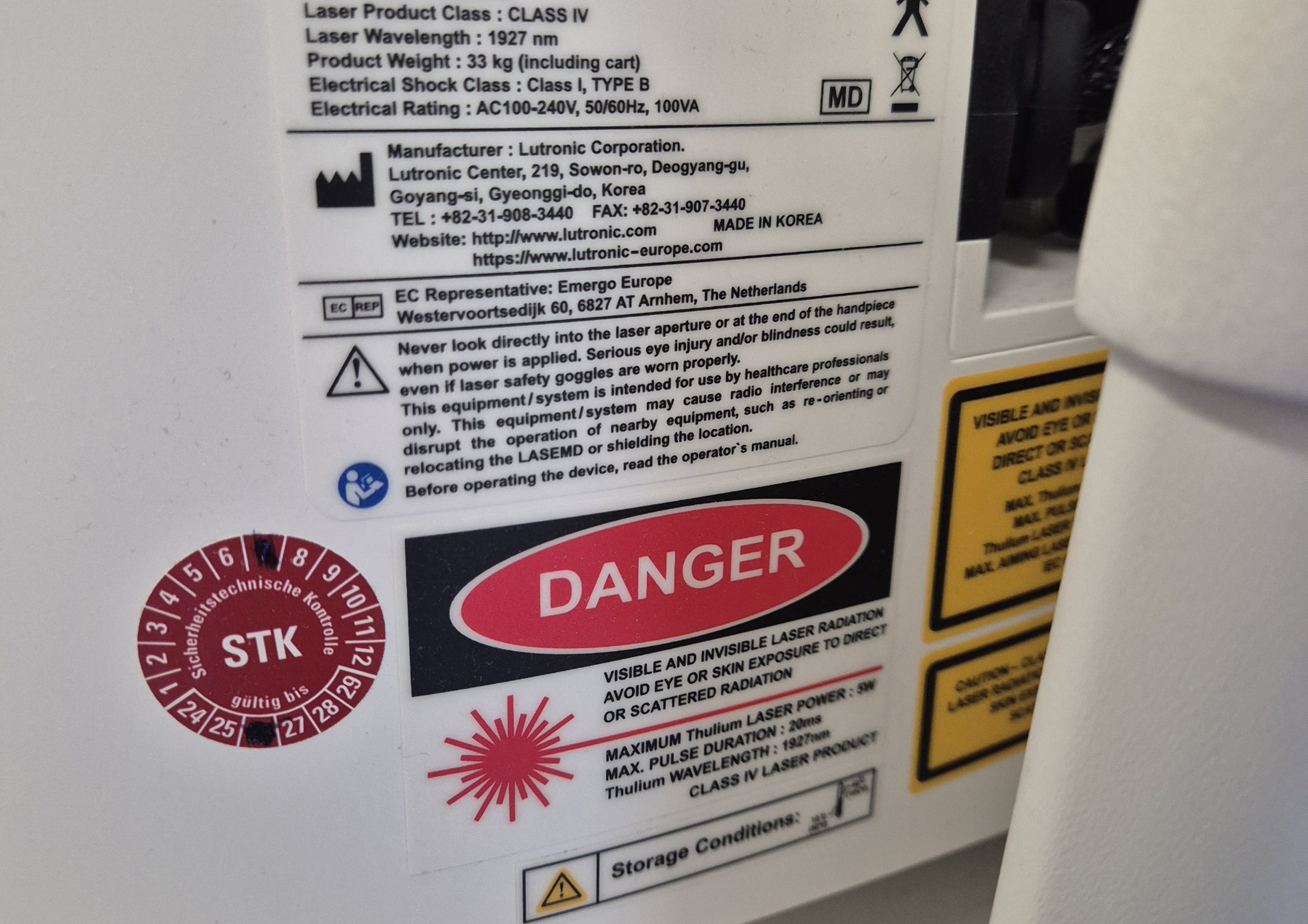 Lutronic LaseMD 1927nm Thulium Laser - Bild 3