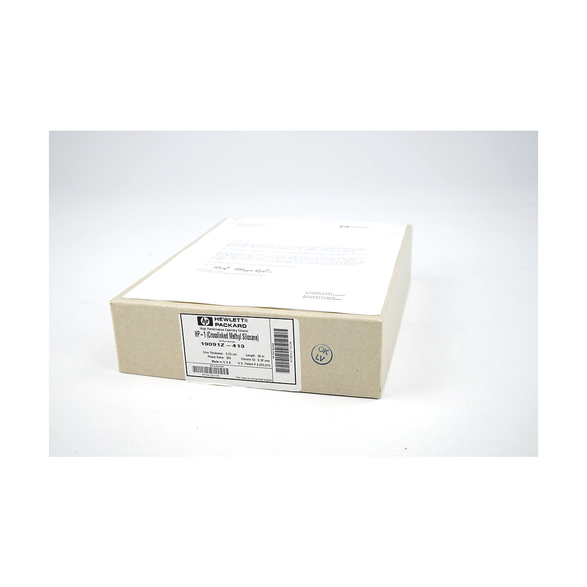 HP Agilent 19091Z-413 J&W HP-1 GC Column, 30 m, 0.32 mm, 0.25 µm, 7 i, 357,00 €