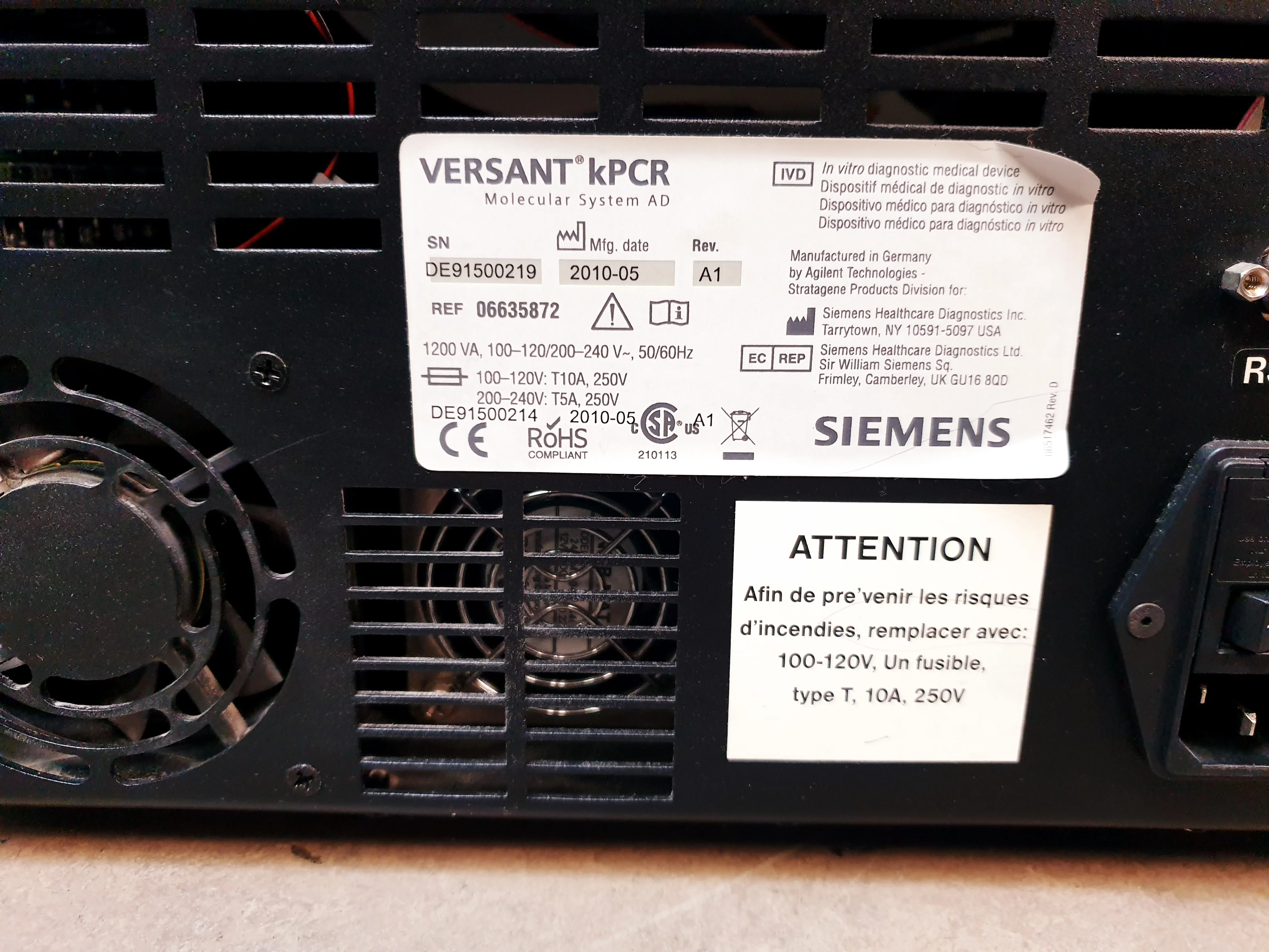 Gebraucht – Sehr Gut SIEMENS VERSANT kPCR