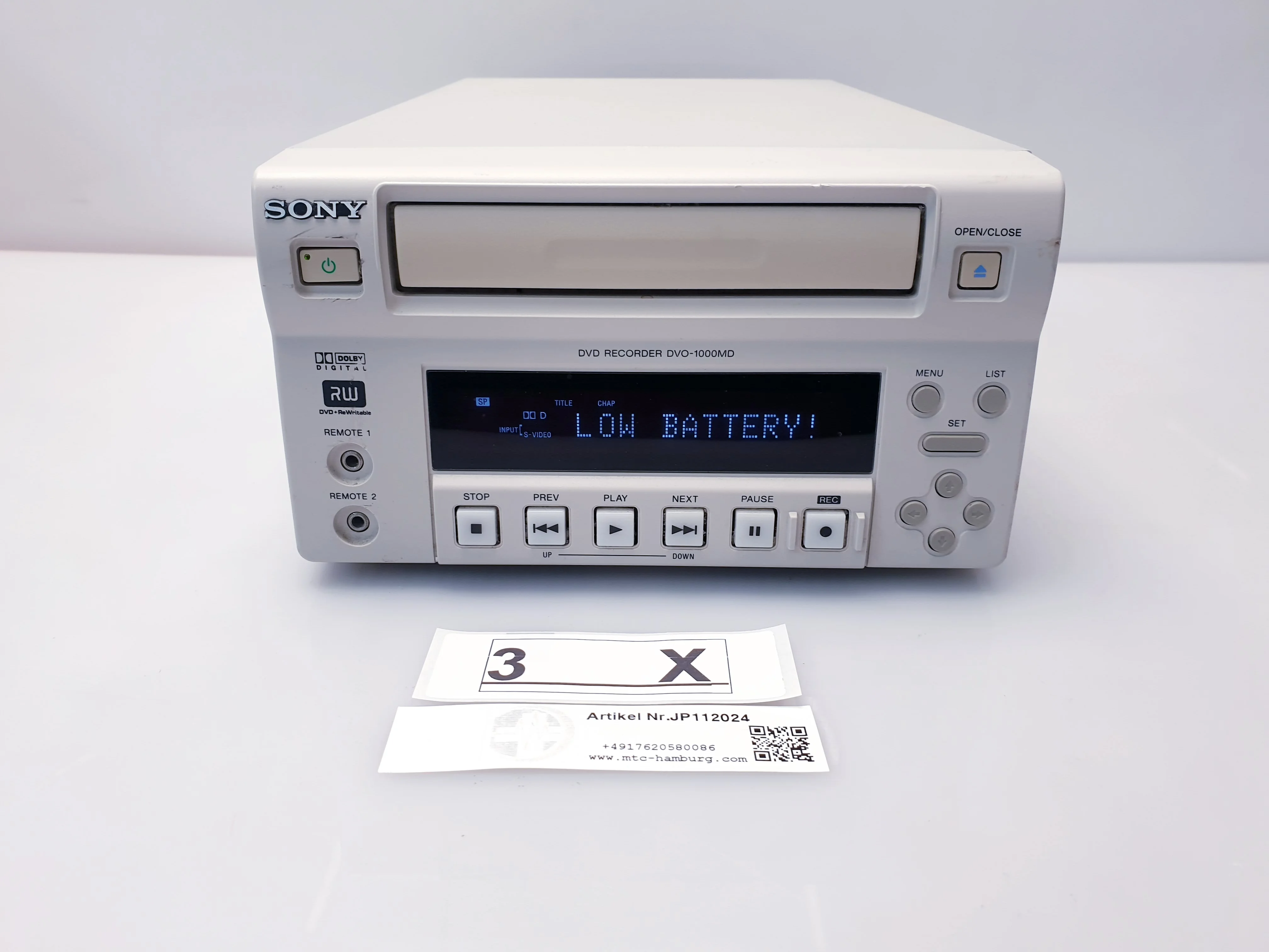 Gebraucht – Sehr Gut SONY DVO-1000MD