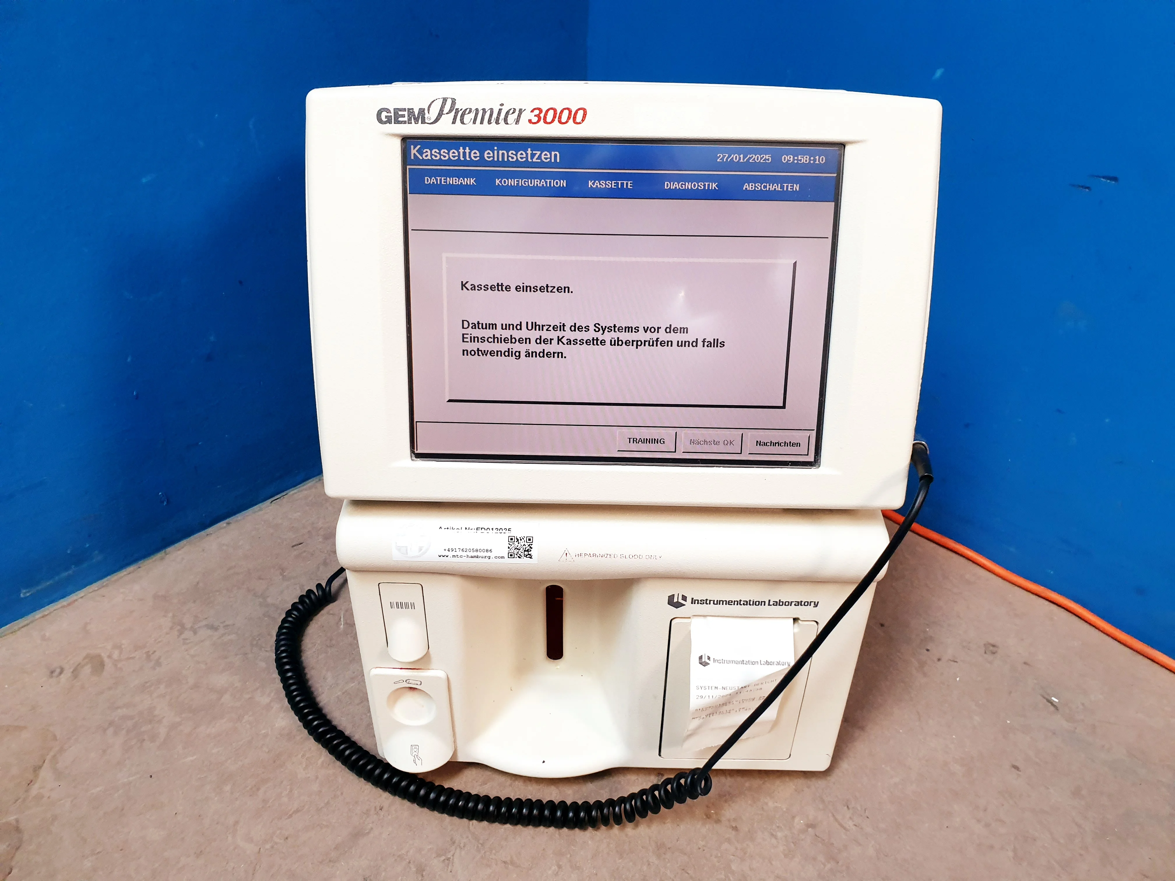 Gebraucht – Sehr Gut INSTRUMENTATION LABORATORY GEM Premier 3000