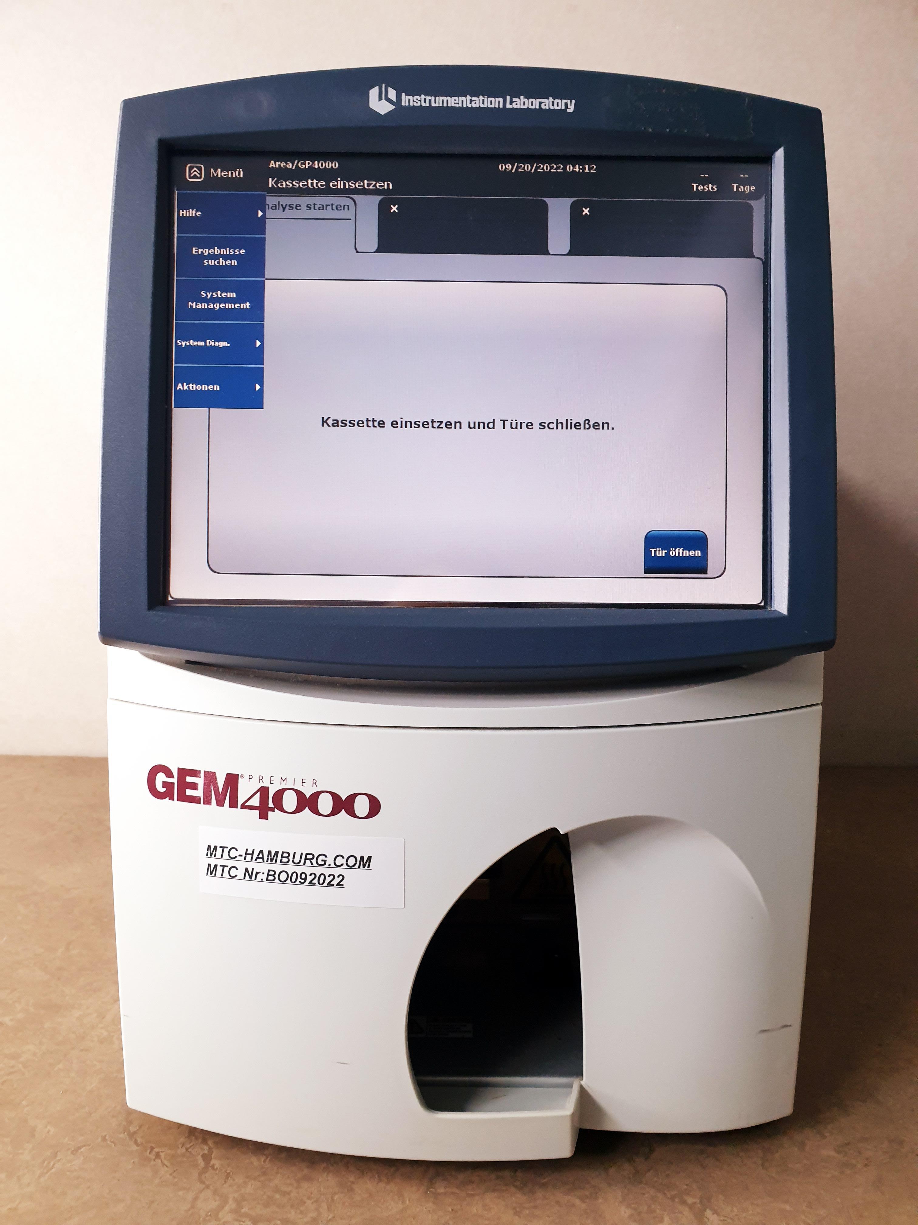 Gebraucht INSTRUMENTATION LABORATORY GEM Premier 4000