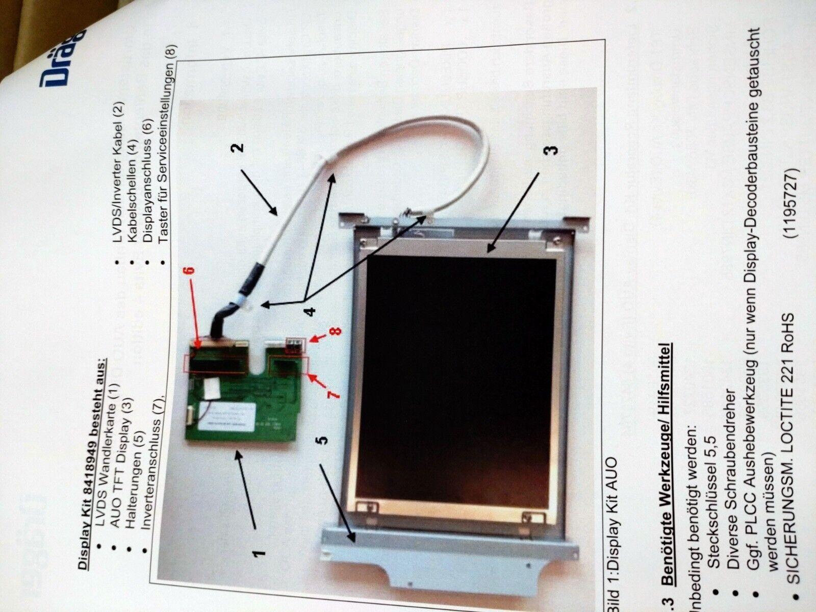 Dräger Evita 4 Reparatur Kit Display AUO