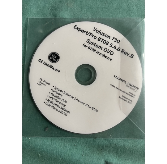 GE MEDICAL Voluson 730 Software CD